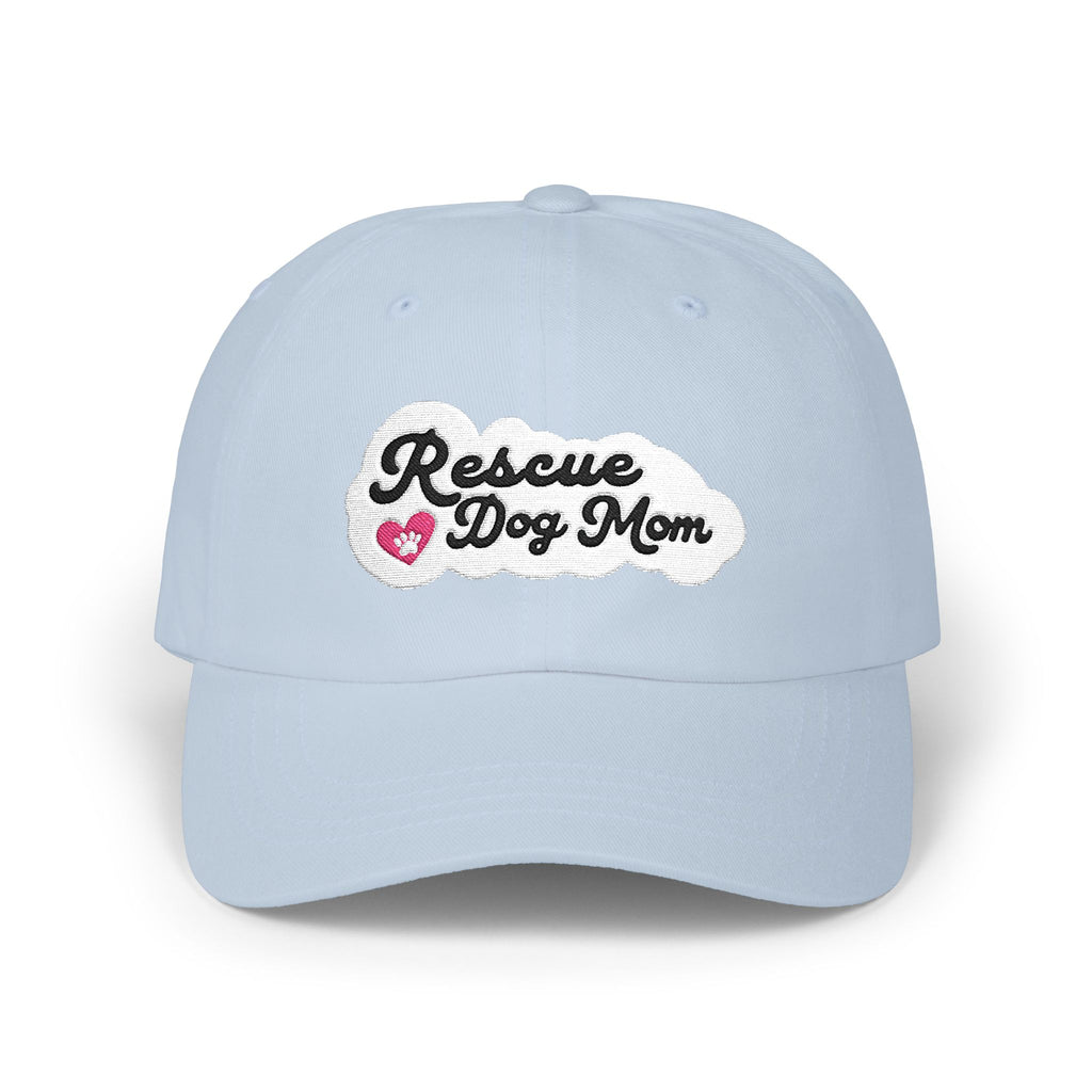 Rescue Dog Mom Embroidered Dad Hat | Dog Mom Baseball Cap | Rescue Pet Mom Gift