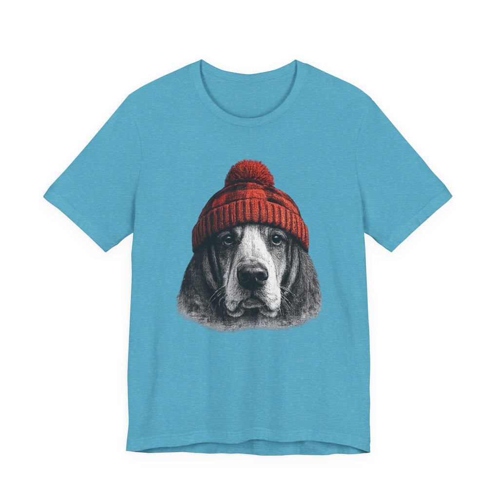 Basset in a Beanie