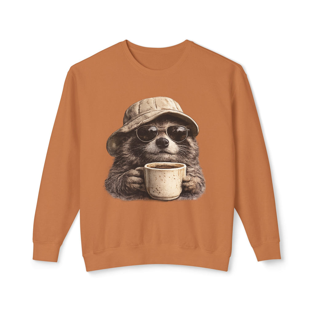 Raccoon with Coffee Sweatshirt
