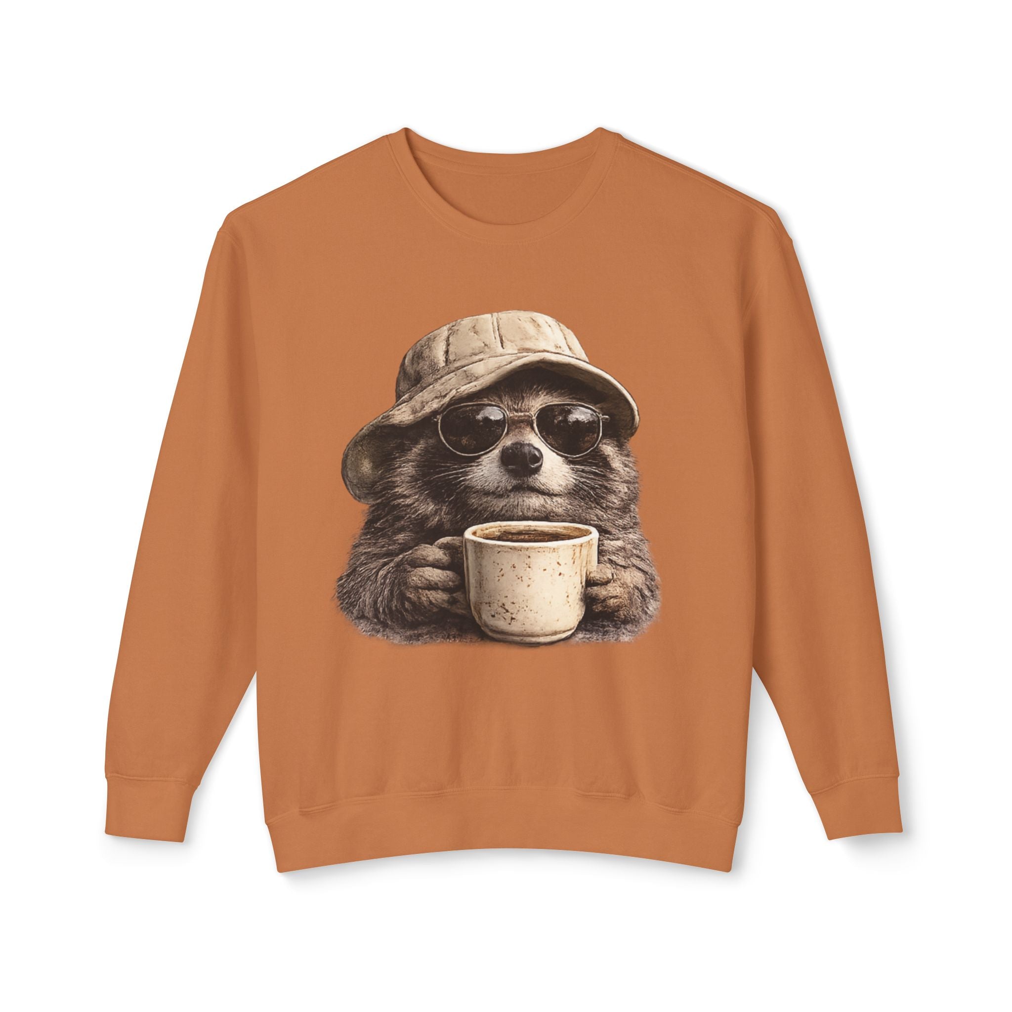 Raccoon with Coffee Sweatshirt