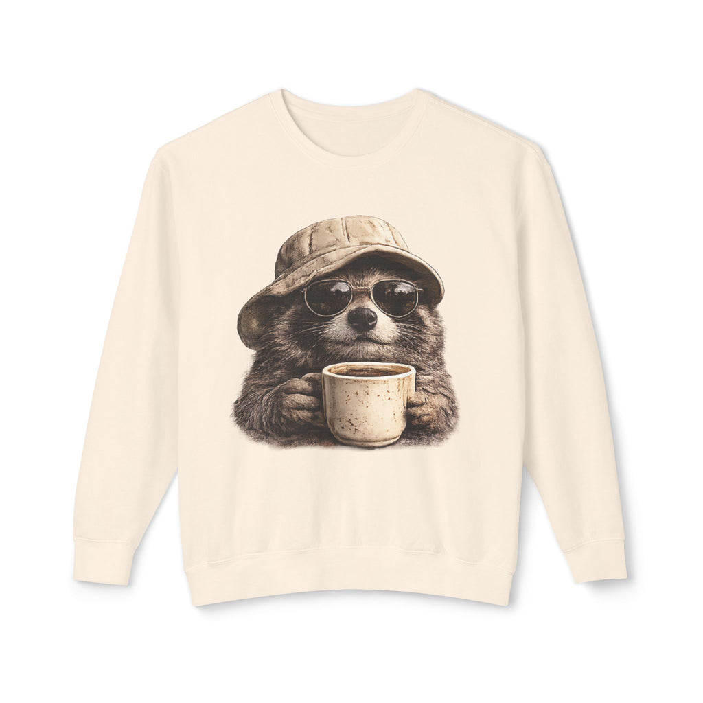 Raccoon with Coffee Sweatshirt