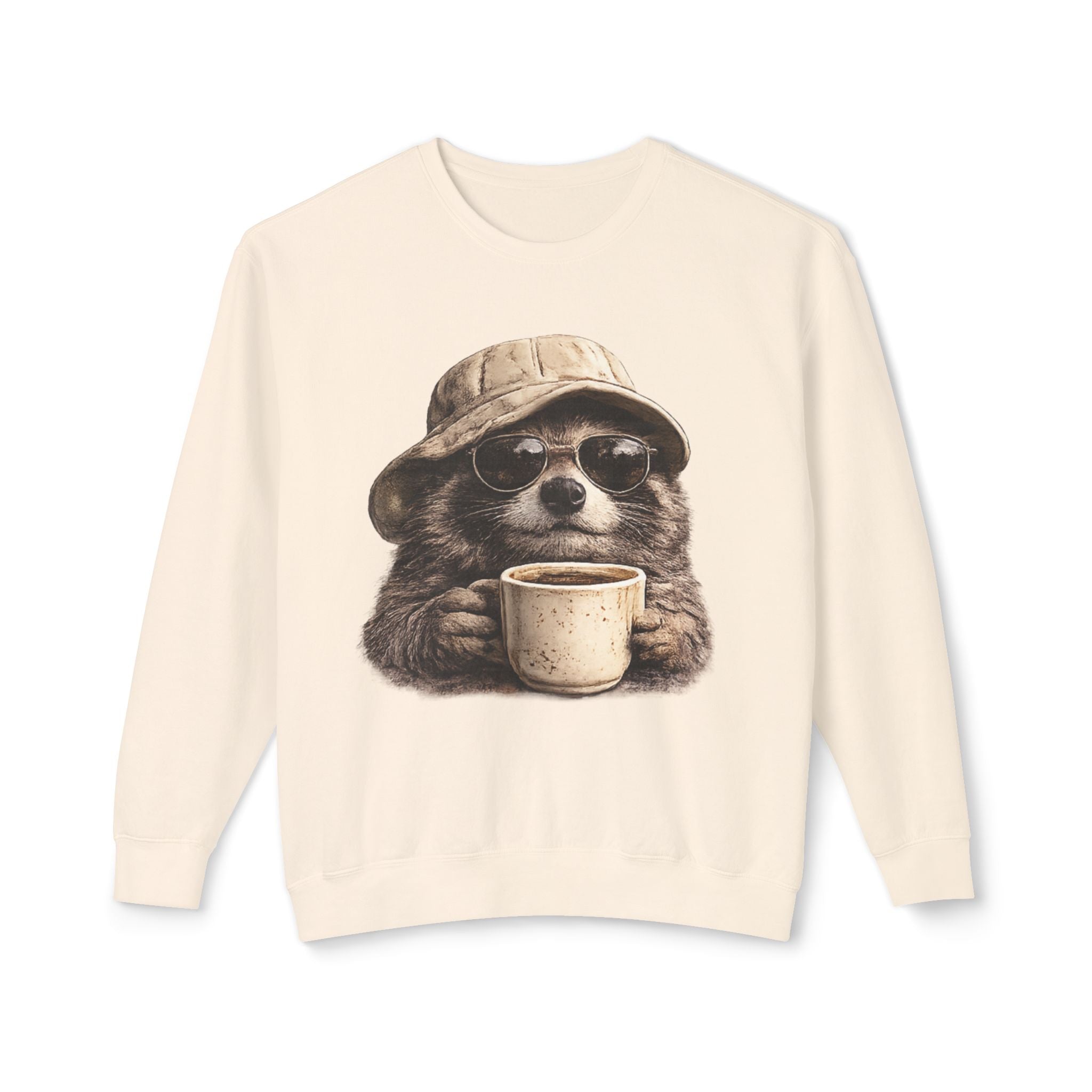 Raccoon with Coffee Sweatshirt