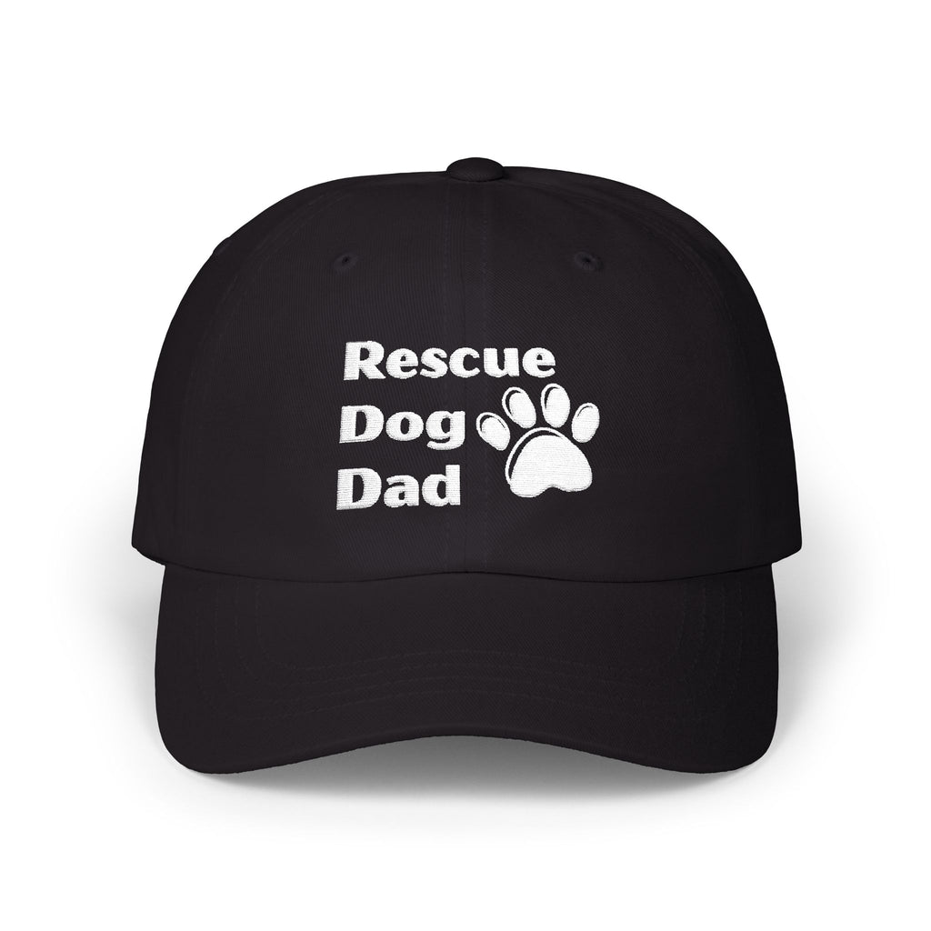 Rescue Dog Dad Hat | Embroidered Paw Print Baseball Cap