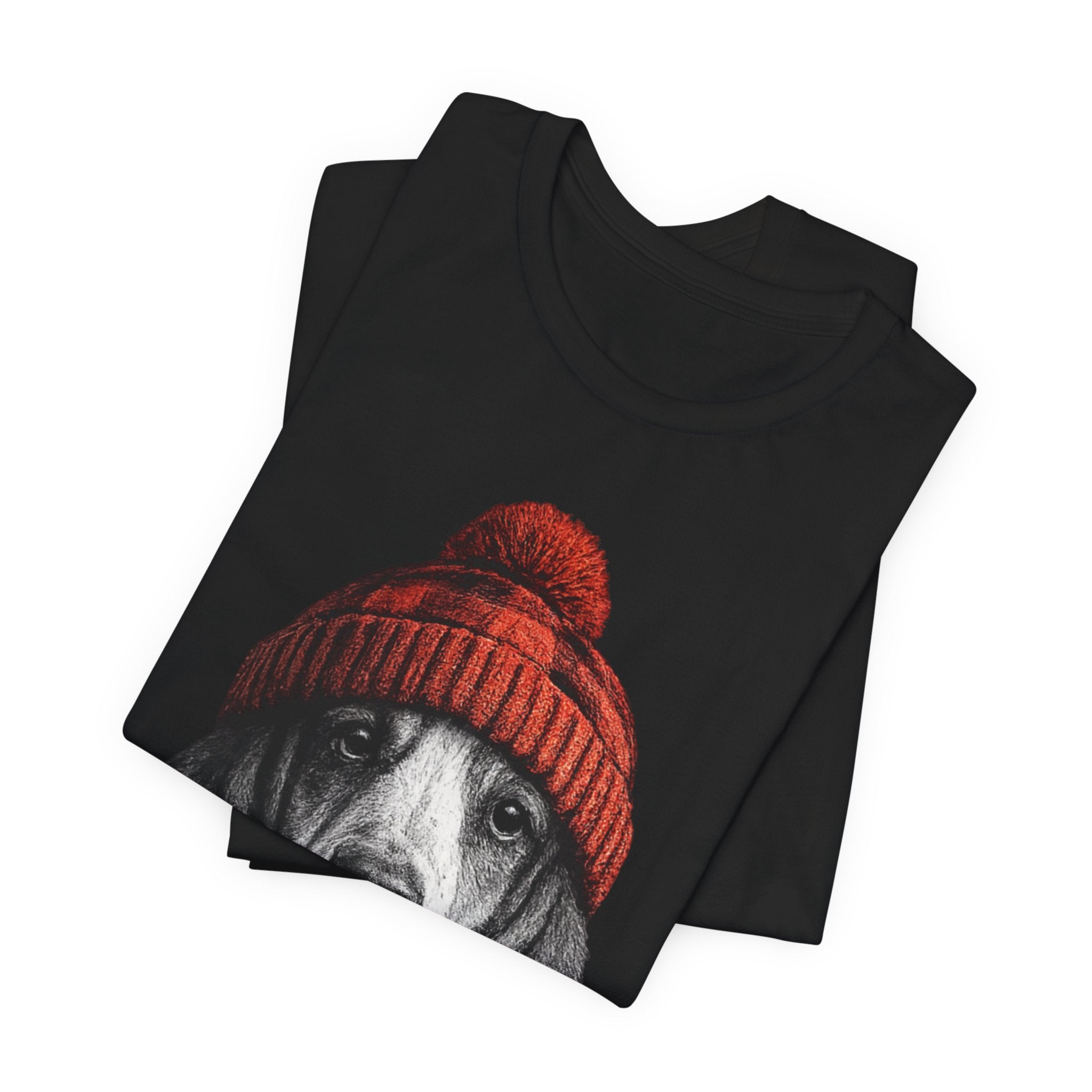 Basset in a Beanie
