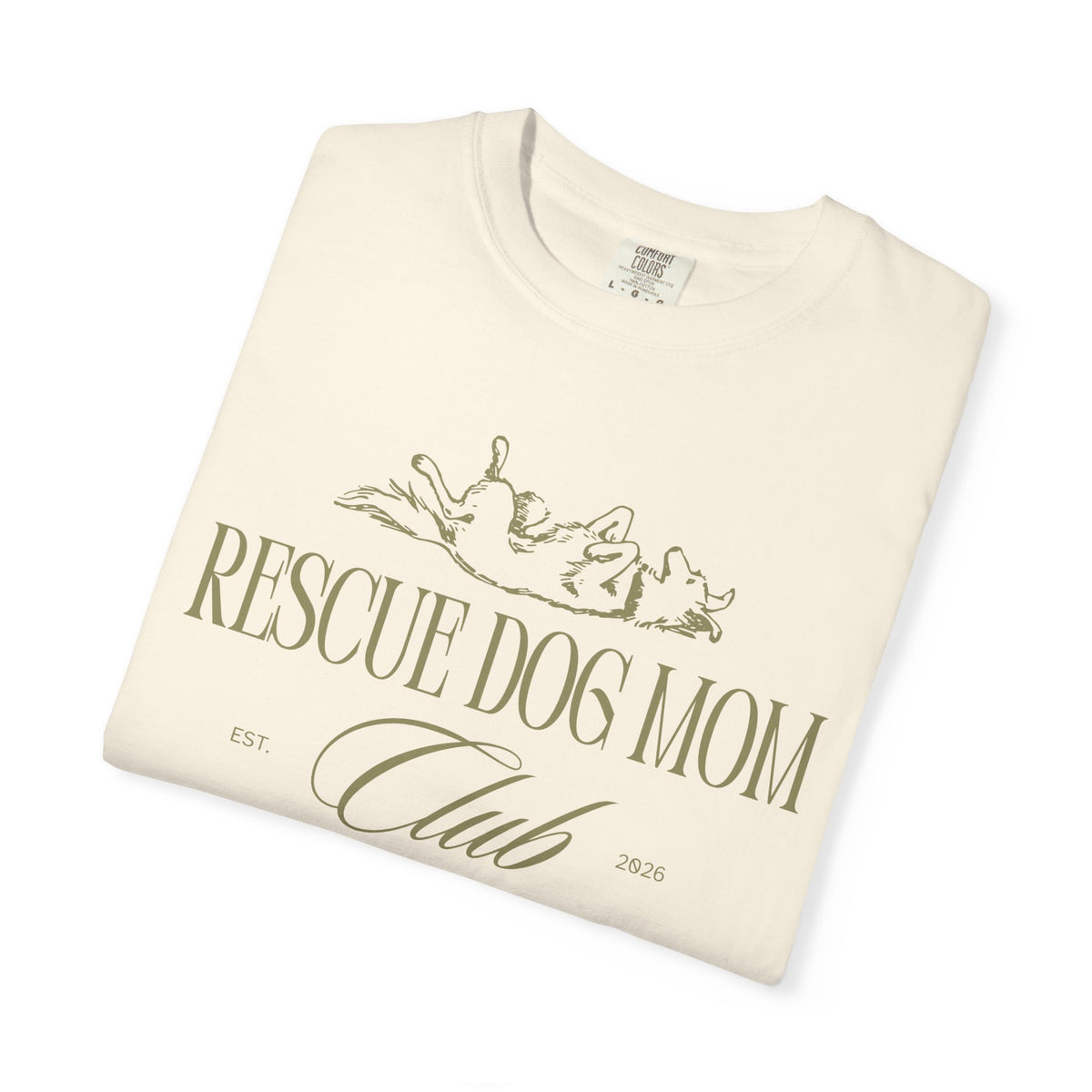 Rescue Dog Mom Club Tee | Comfort Colors® Rescue Dog Shirt | Piper and Friends