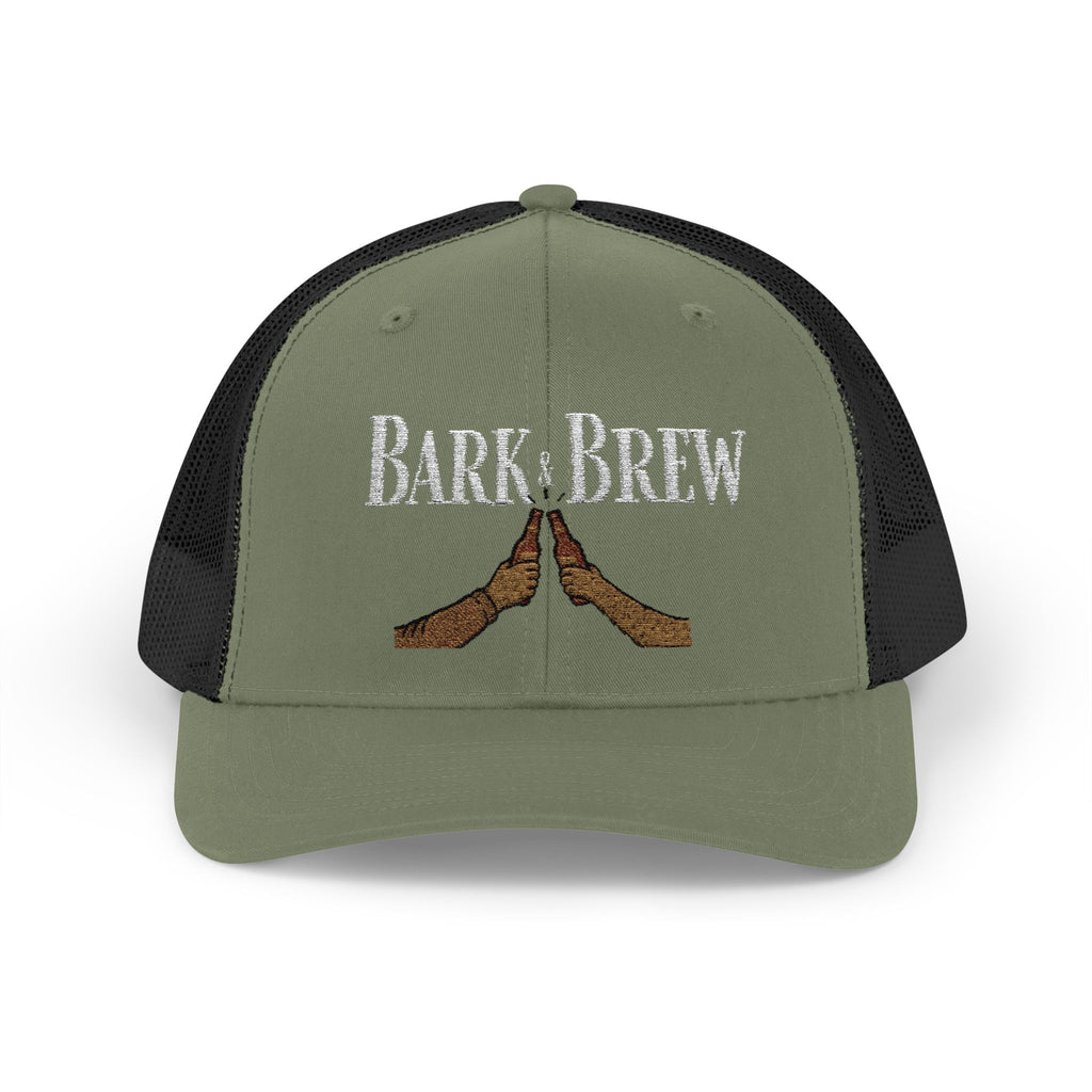 Trucker Cap — "Bark and Brew"  Snapback