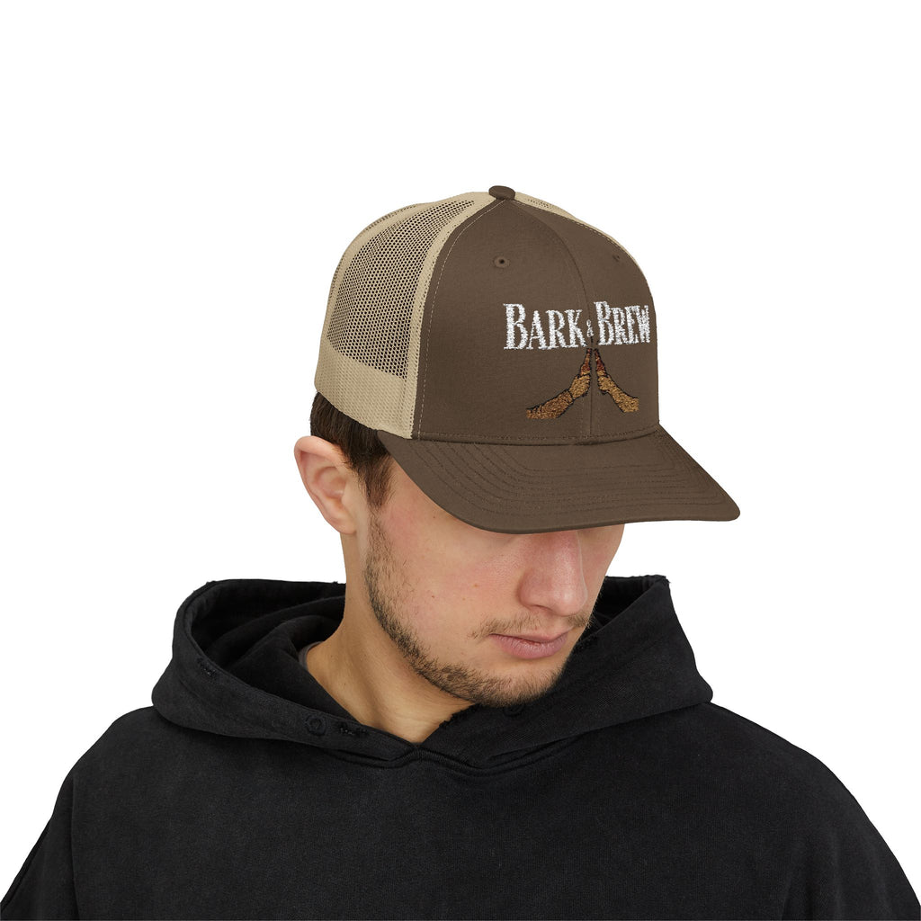 Trucker Cap — "Bark and Brew"  Snapback