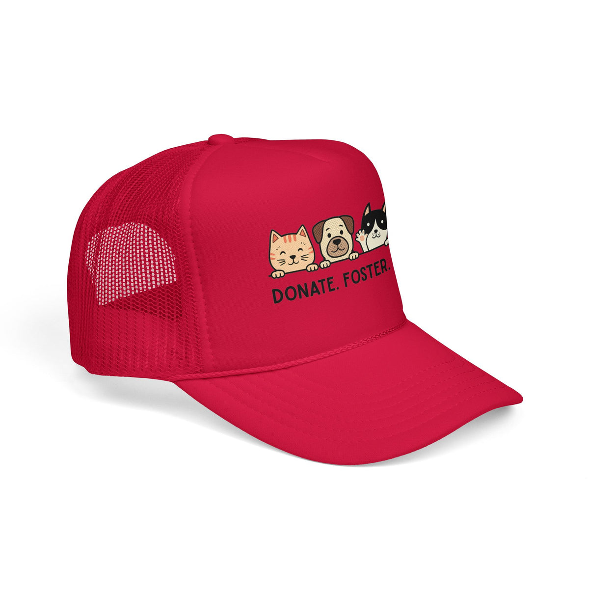 Donate Foster Adopt Trucker Hat — Rescue Pet Mesh Cap