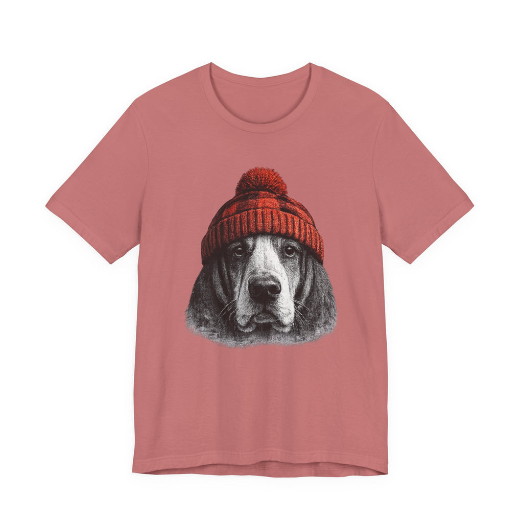 Basset in a Beanie