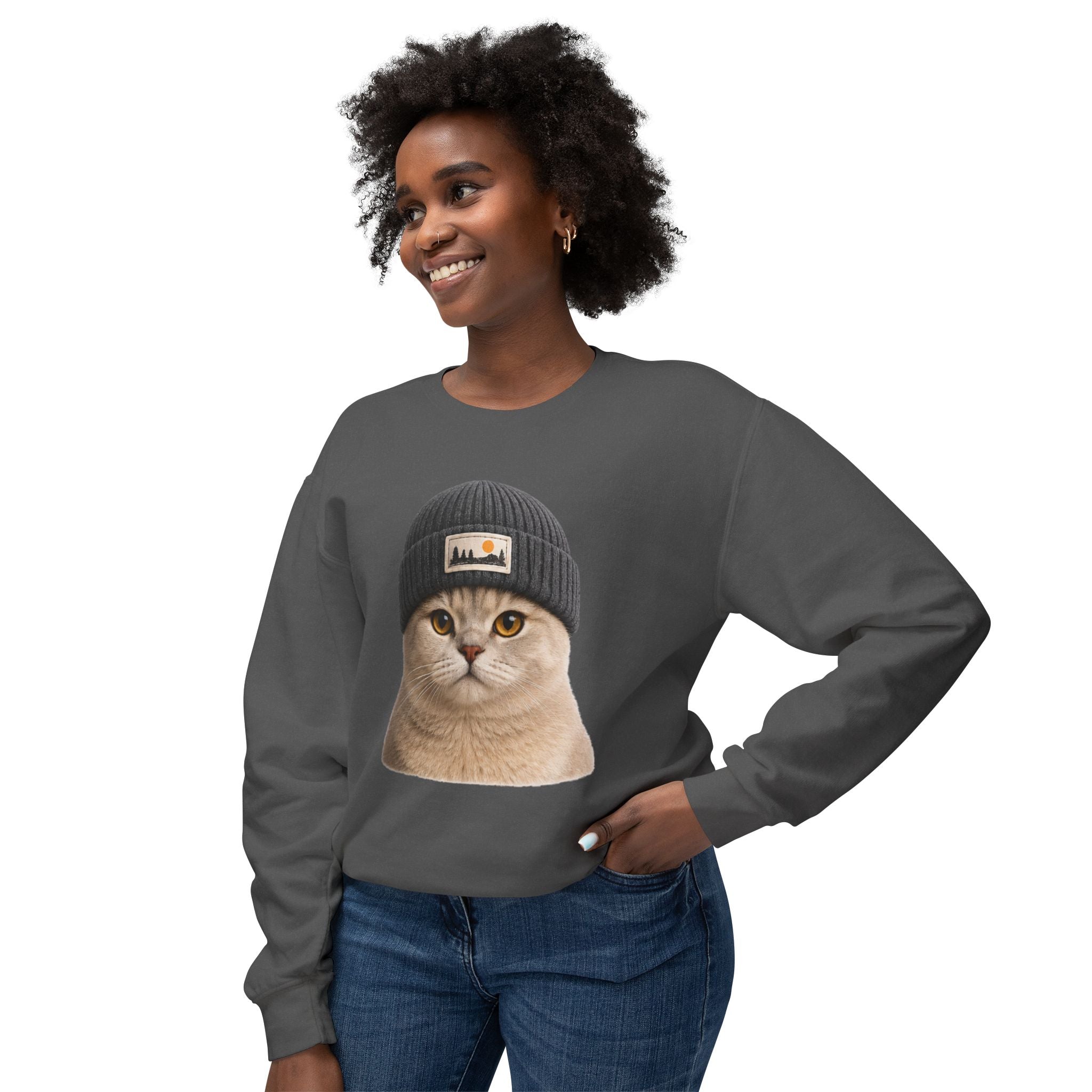 Cat Beanie Sweatshirt