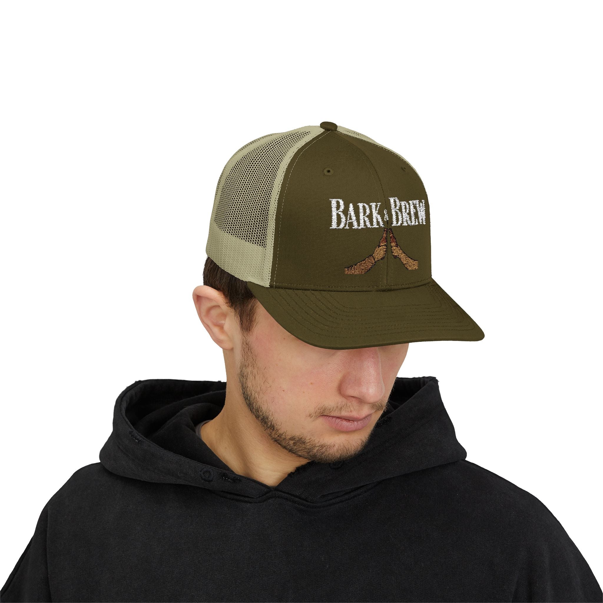 Trucker Cap — "Bark and Brew"  Snapback