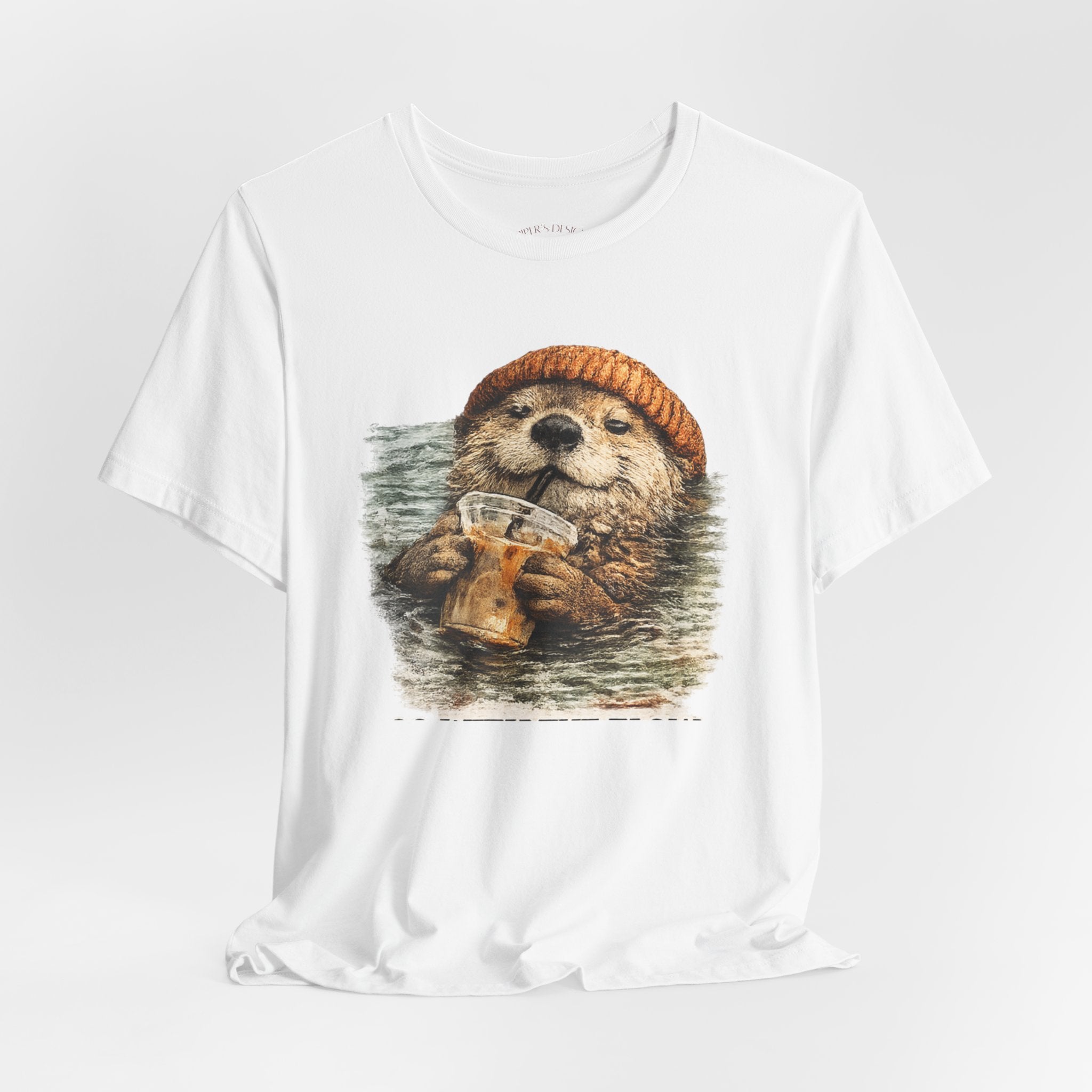 Beanie Beaver with Coffee