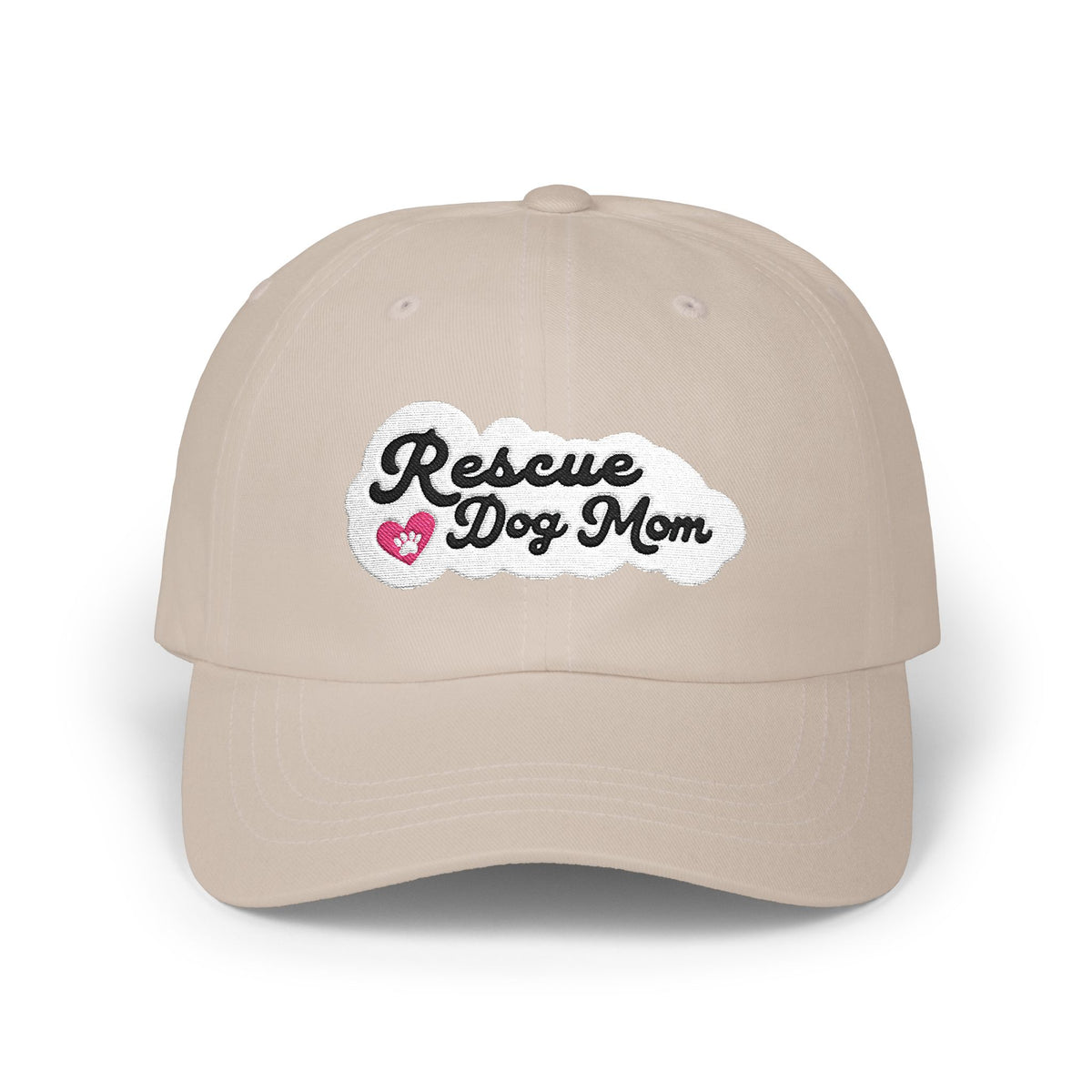 Rescue Dog Mom Embroidered Dad Hat | Dog Mom Baseball Cap | Rescue Pet Mom Gift