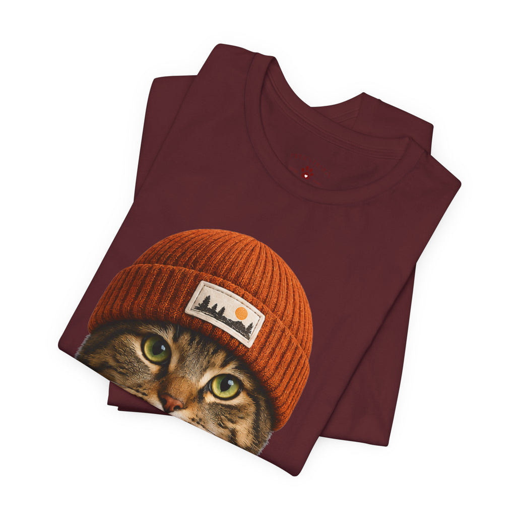 Tabby Cat in a Beanie