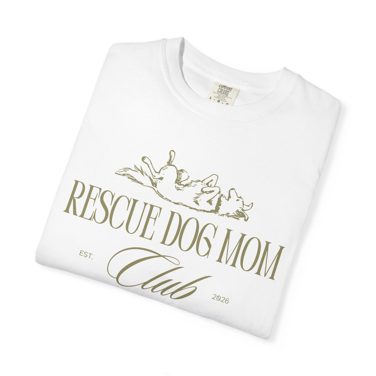 Rescue Dog Mom Club Tee | Comfort Colors® Rescue Dog Shirt | Piper and Friends