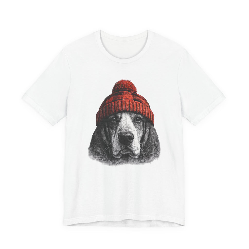Basset in a Beanie